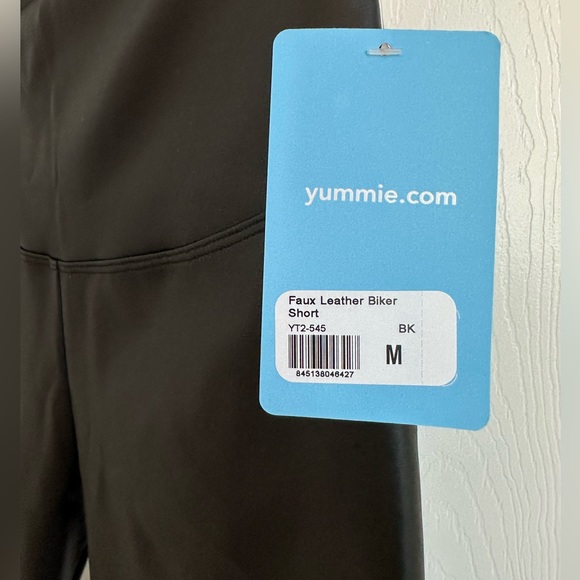 Yummie Faux Leather Biker Shorts - Picture 5 of 5